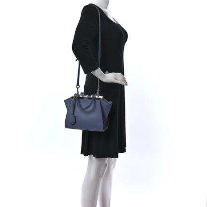 Fendi Vitello Dolce Mini 3jours Tote Blue 2 of 8