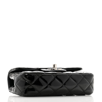 Chanel Patent Calfskin Quilted Extra Mini Rectangular Flap Black 4 of 12