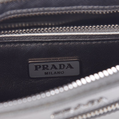 Prada Metallic Saffiano Lux Crossbody Bag Cromo 6 of 9