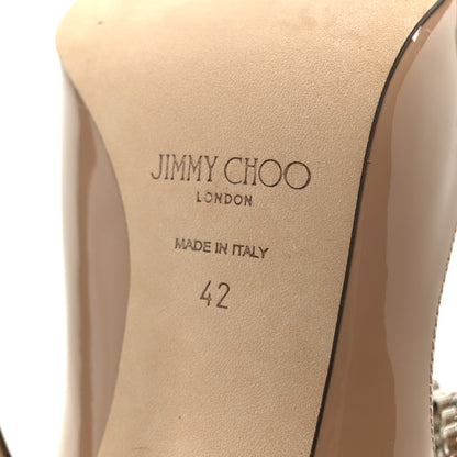 Jimmy Choo Patent Crystal Bing 100 Pumps 42 Ballet Pink 8 of 9