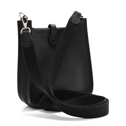 Hermes Taurillon Clemence Evelyne TPM Black 3 of 11