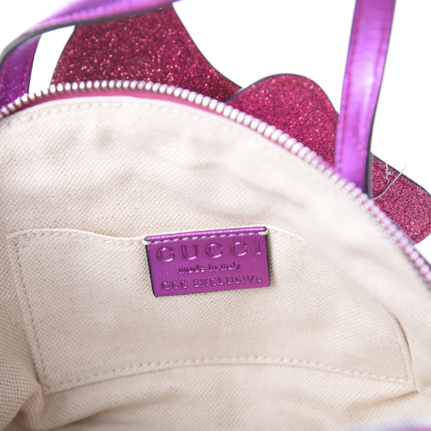 Metallic Calfskin Childrens Zoo Bee Bag Purple