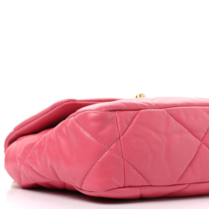 Chanel Goatskin Quilted Medium Chanel 19 Flap Pink 8 of 10