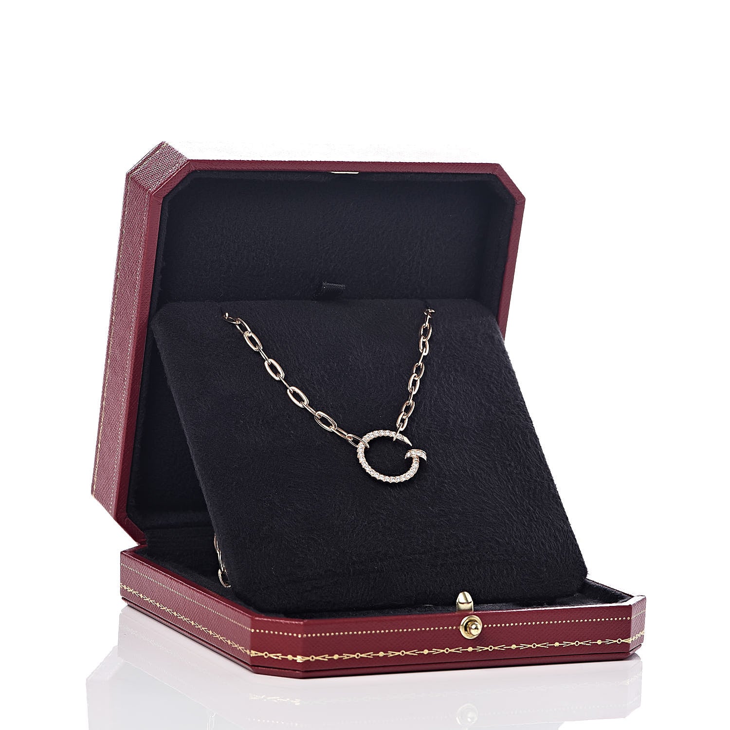 Cartier 18K Pink Gold Diamond Juste Un Clou Chain Necklace 5 of 6