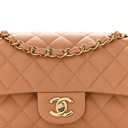 Chanel Caviar Quilted Small Double Flap Dark Beige 8 of 10