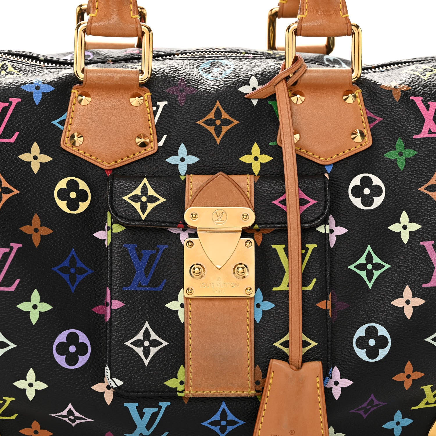 Louis Vuitton Monogram Multicolor Speedy 30 Black 7 of 9