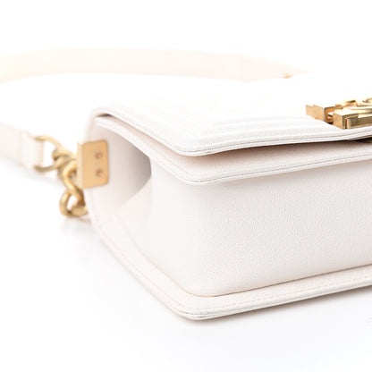 Chanel Caviar Quilted Small Boy Flap Ivory 7 of 10