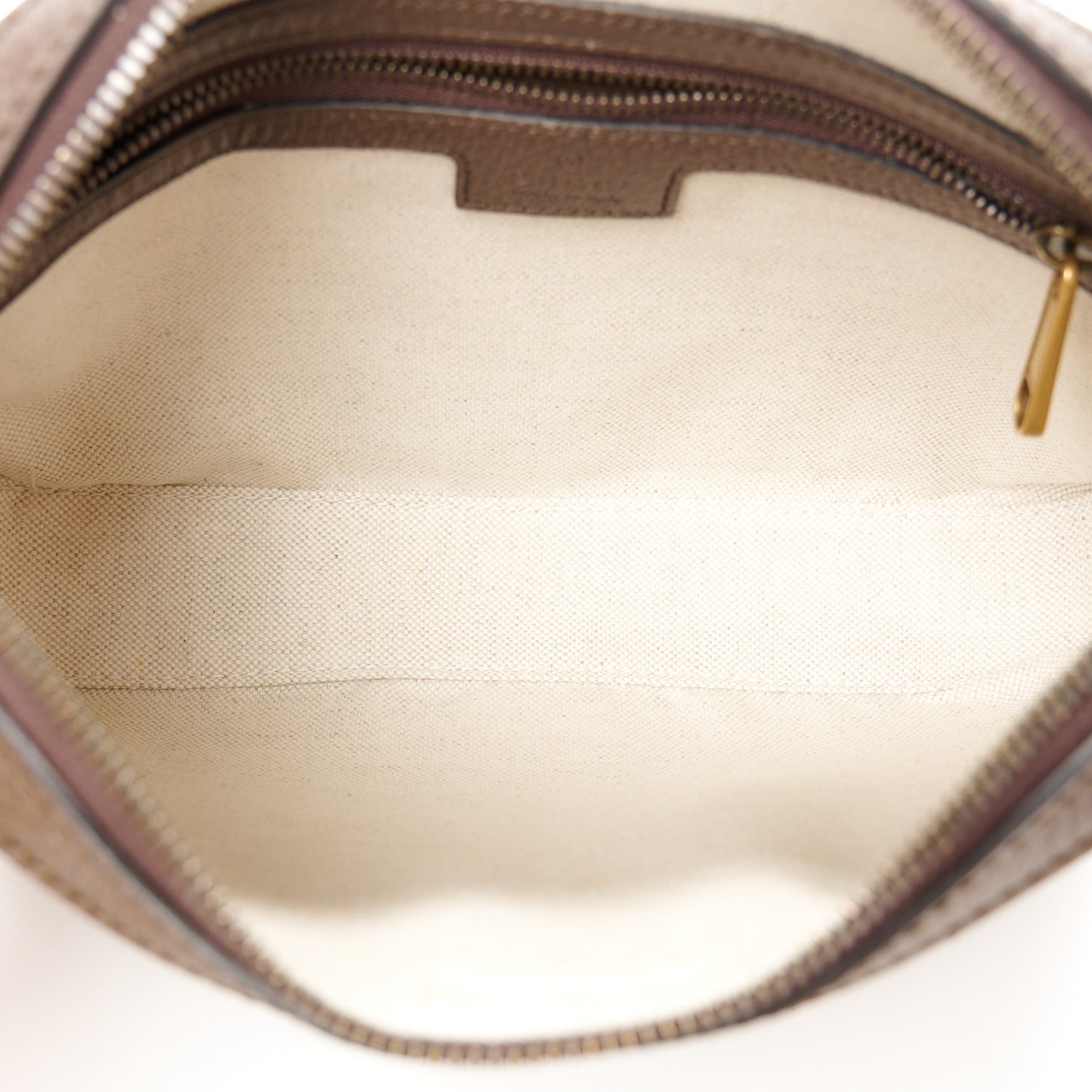 GG Supreme Monogram Textured Dollar Calfskin Web Ophidia Wristlet Shoulder Bag Beige Ebony New Acero