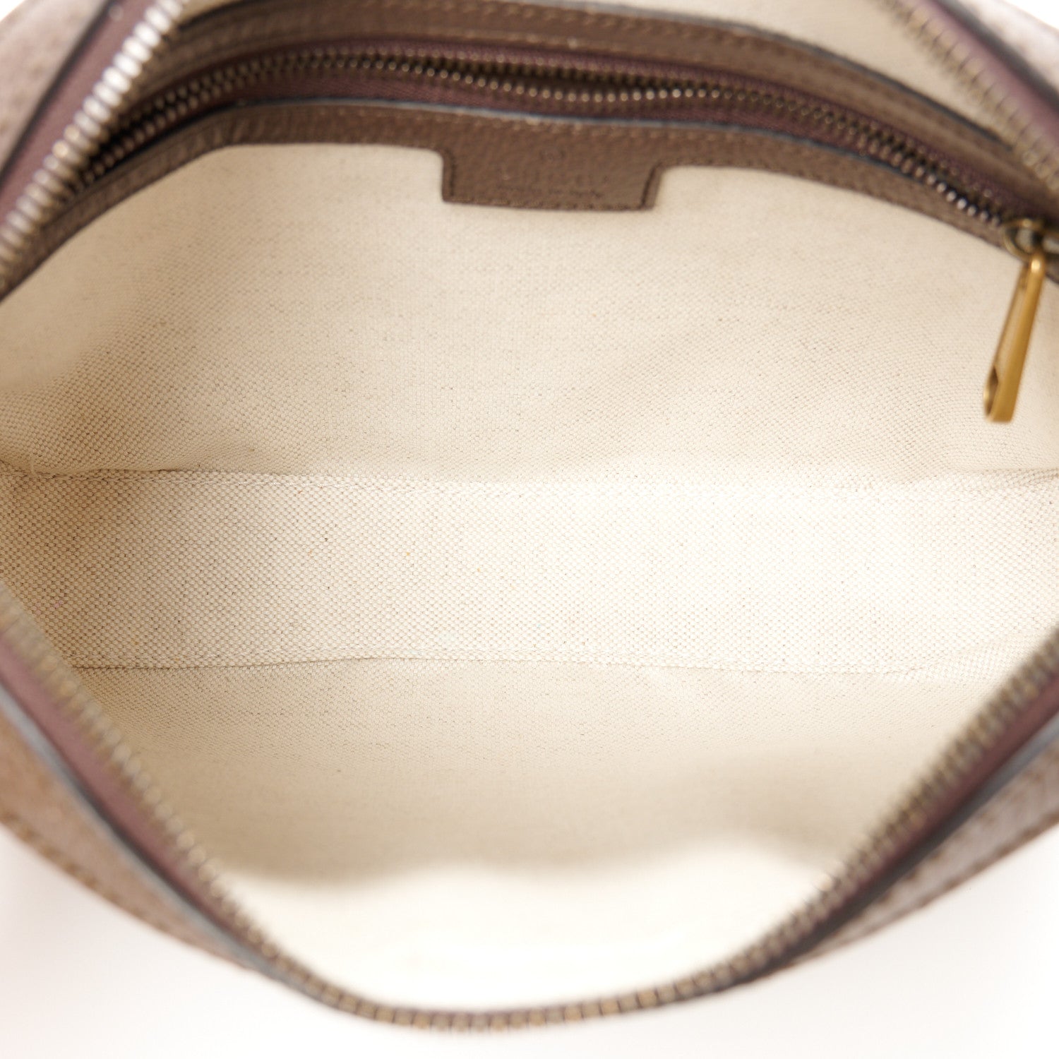 Gucci GG Supreme Monogram Textured Dollar Calfskin Web Ophidia Wristlet Shoulder Bag Beige Ebony New Acero 5 of 11