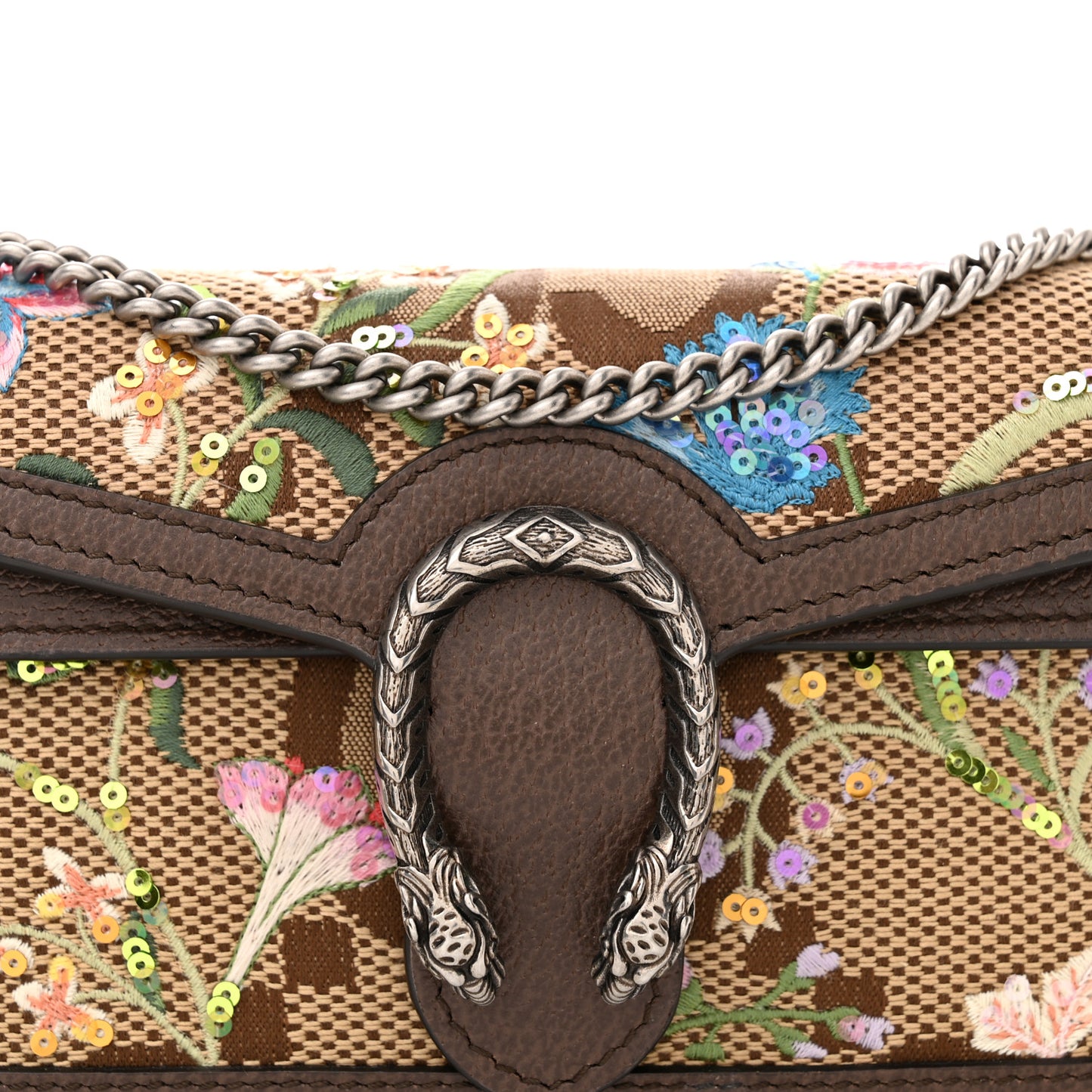 Monogram Jumbo GG Textured Dollar Calfskin Embroidered Super Mini Dionysus Shoulder Bag Camel Ebony New Acero Multicolor