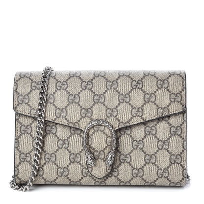 Gucci GG Supreme Monogram Mini Dionysus Chain Wallet Beige Black 1 of 11