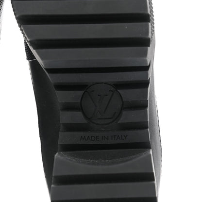 Louis Vuitton Suede Calfskin Jacquard Since 1854 Laureate Platform Desert Boots 36 Black 6 of 8