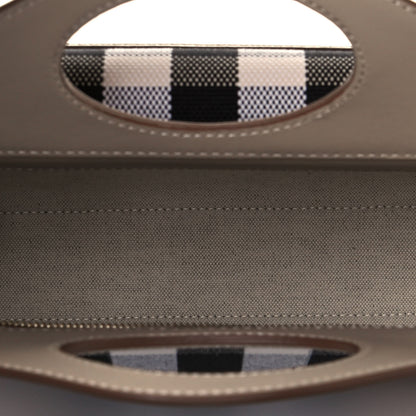 Burberry Smooth Calfskin Canvas Check Mini Pocket Bag Dusty Sand Soft Fawn 5 of 11