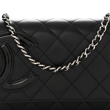 Chanel Calfskin Quilted Cambon Wallet on Chain WOC Black 9 of 13