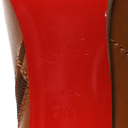 Christian Louboutin Calfskin Janis Alta 120 Booties 38.5 Cuoio 7 of 8