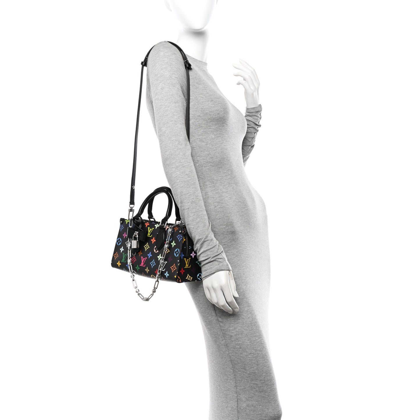 LV X TM Monogram Multicolor OnTheGo East West Black