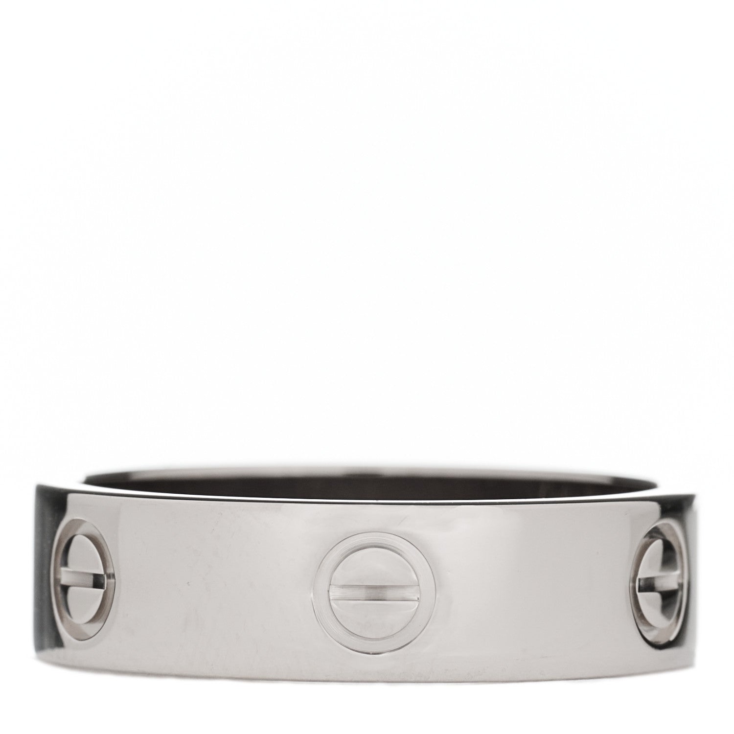 Cartier 18K White Gold 6mm LOVE Ring 61 9.5 1 of 3