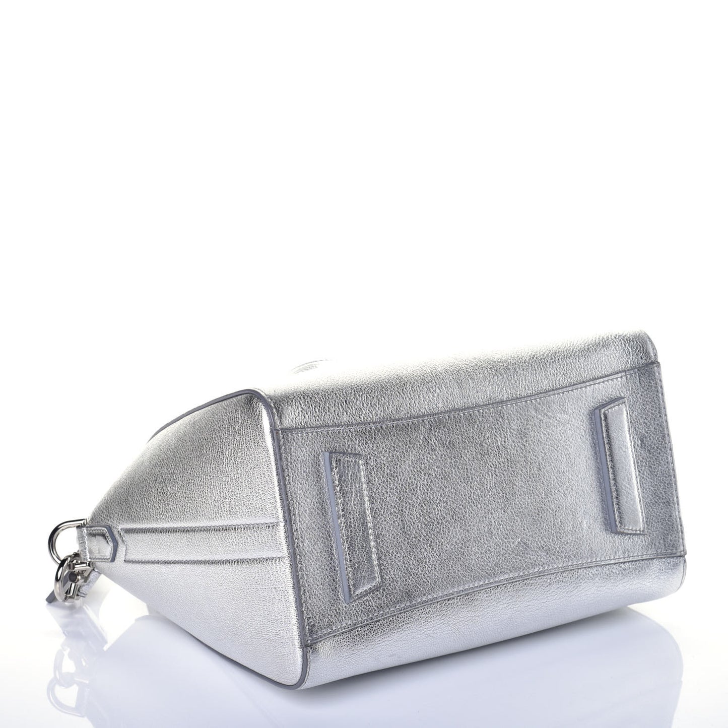 Metallic Sugar Goatskin Small Antigona Silver