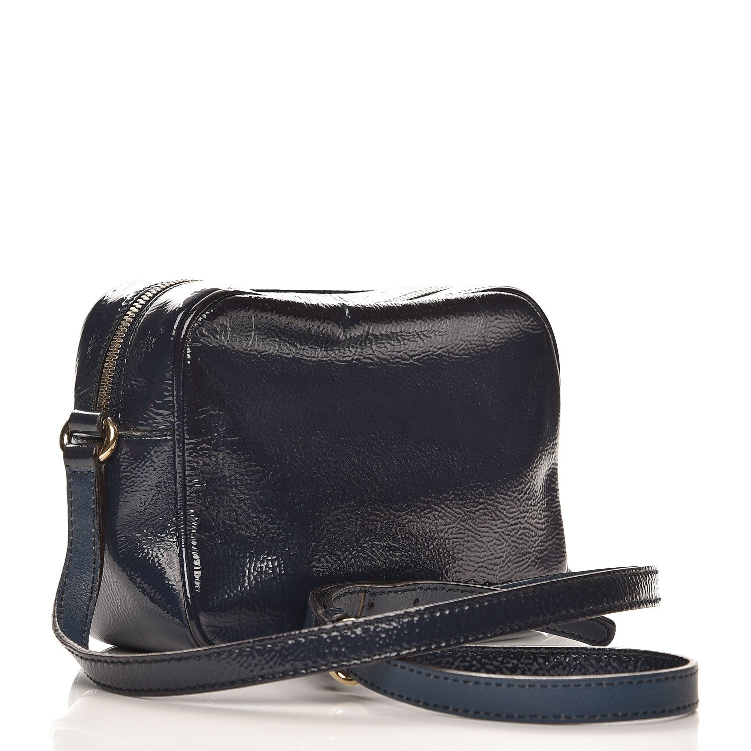 Gucci Vernice Naplack Small Soho Disco Bag Uniform Blue 3 of 8
