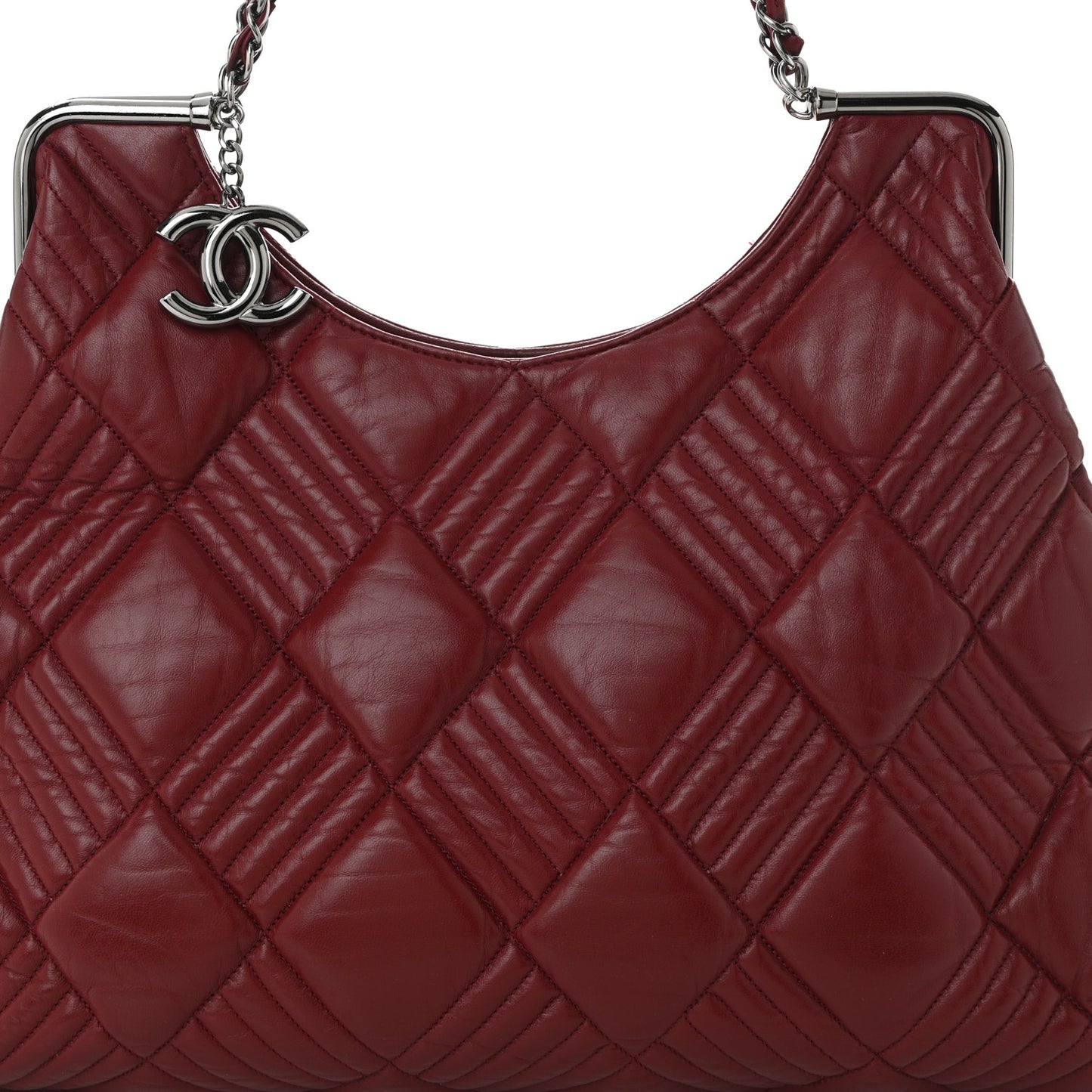 Lambskin Large In and Out Tote  Red