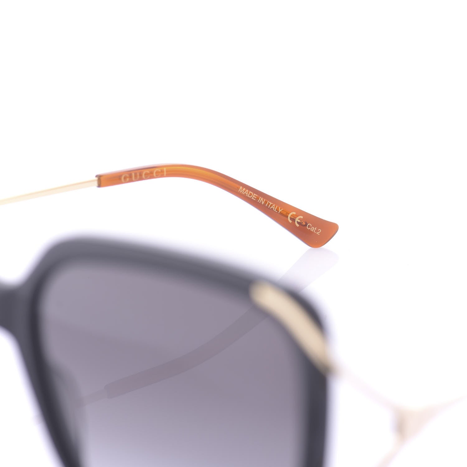 Gucci Acetate Butterfly Sunglasses GG0647S Black White 6 of 10