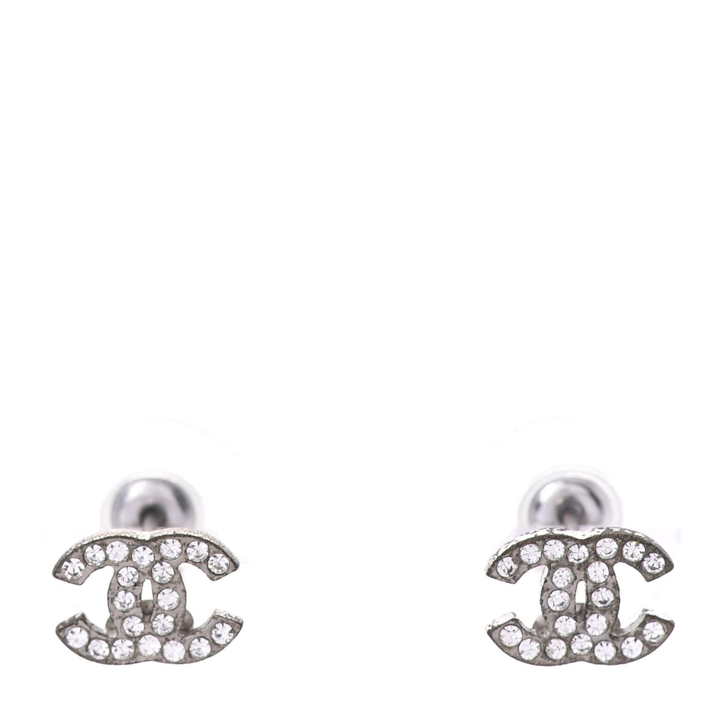 Crystal Mini Timeless CC Earrings Silver