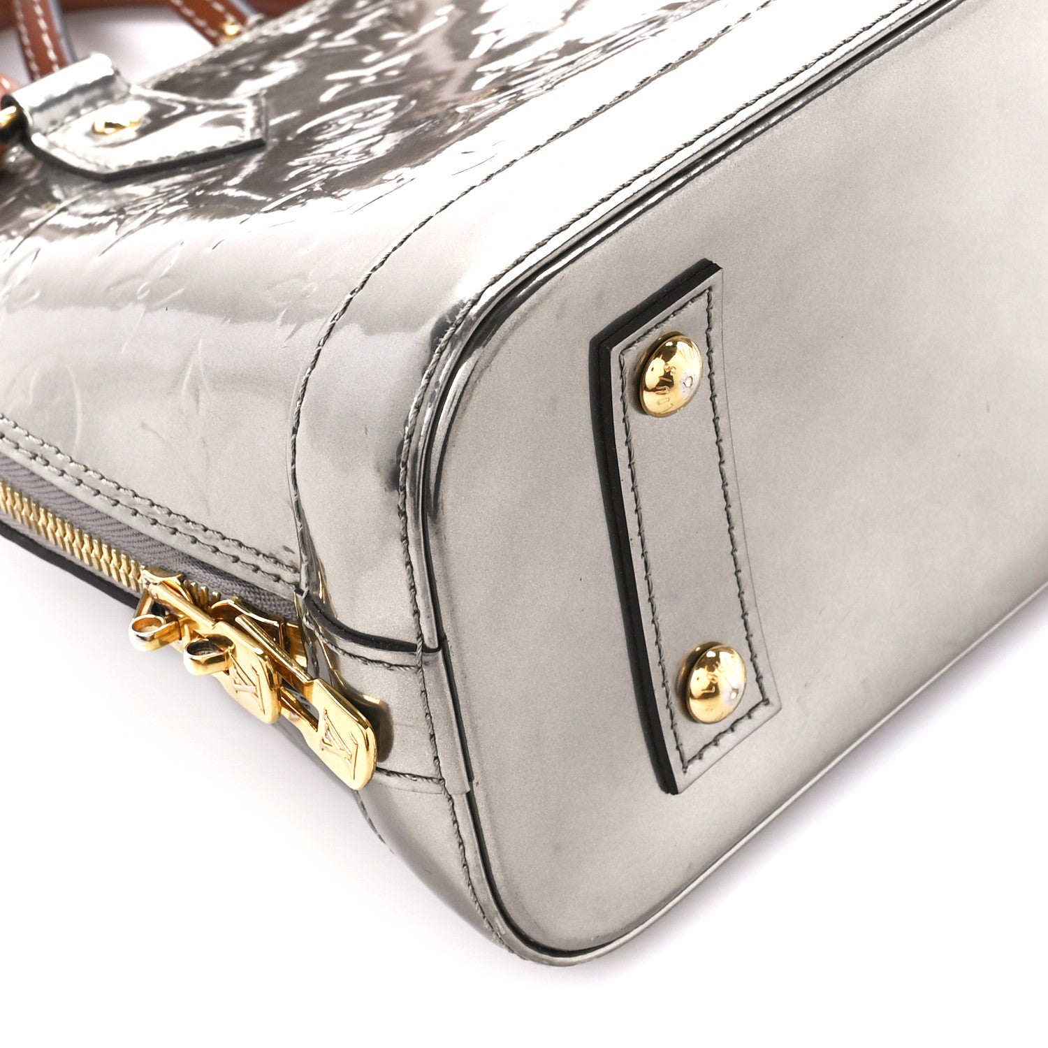 Louis Vuitton Vernis Alma BB Gris Metal 12 of 14