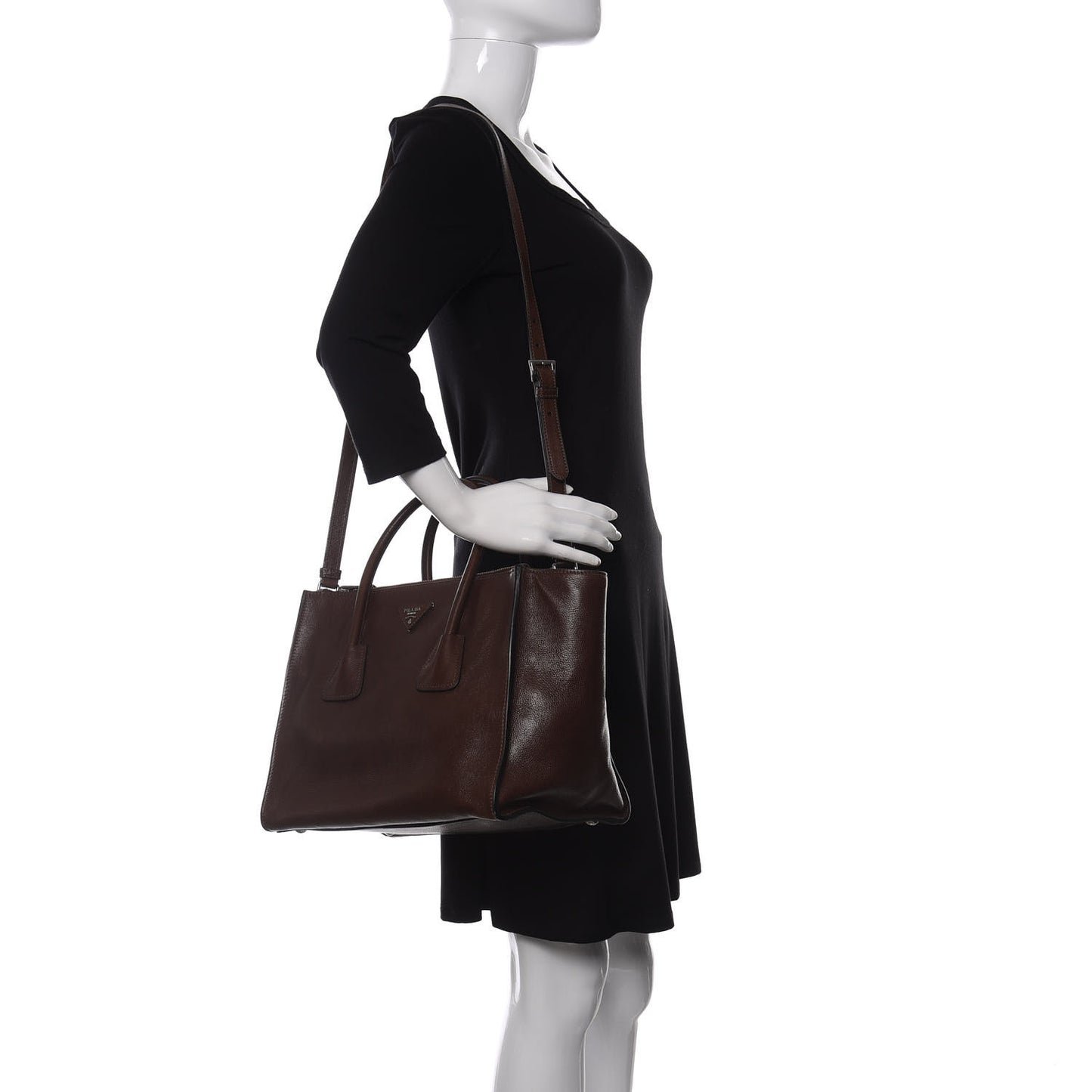 Glace Calf Twin Pocket Tote Bruciato