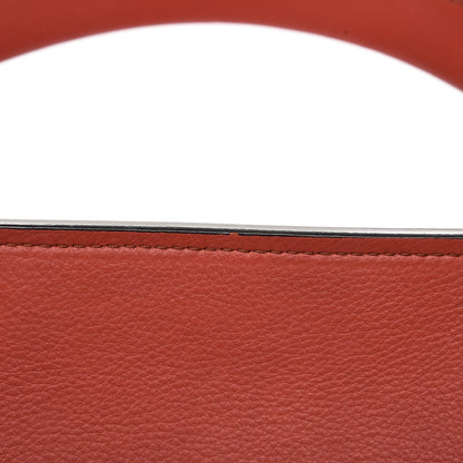 Celine Drummed Calfskin Medium Edge Shoulder Bag Vermillion 11 of 14