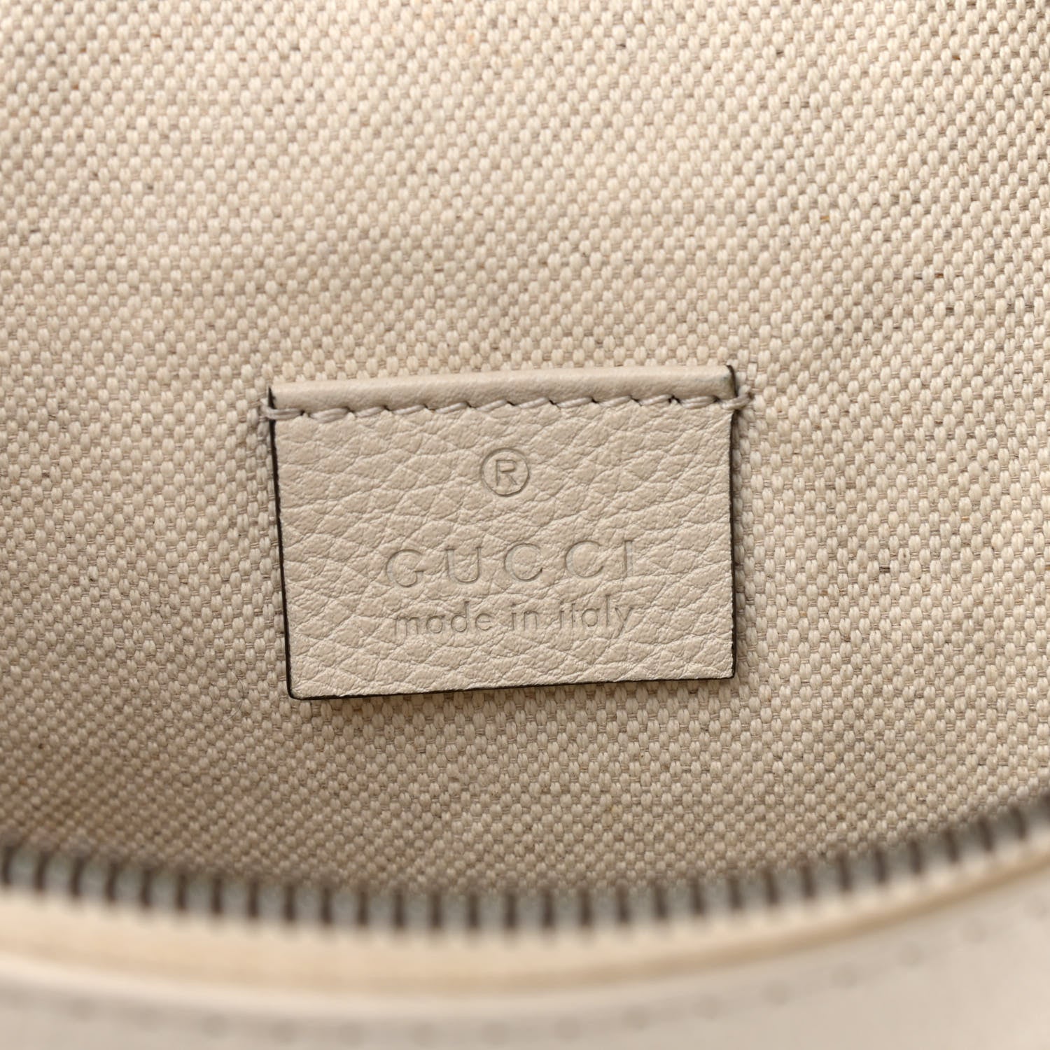 Gucci Grained Calfskin Logo Belt Bag White 6 of 11