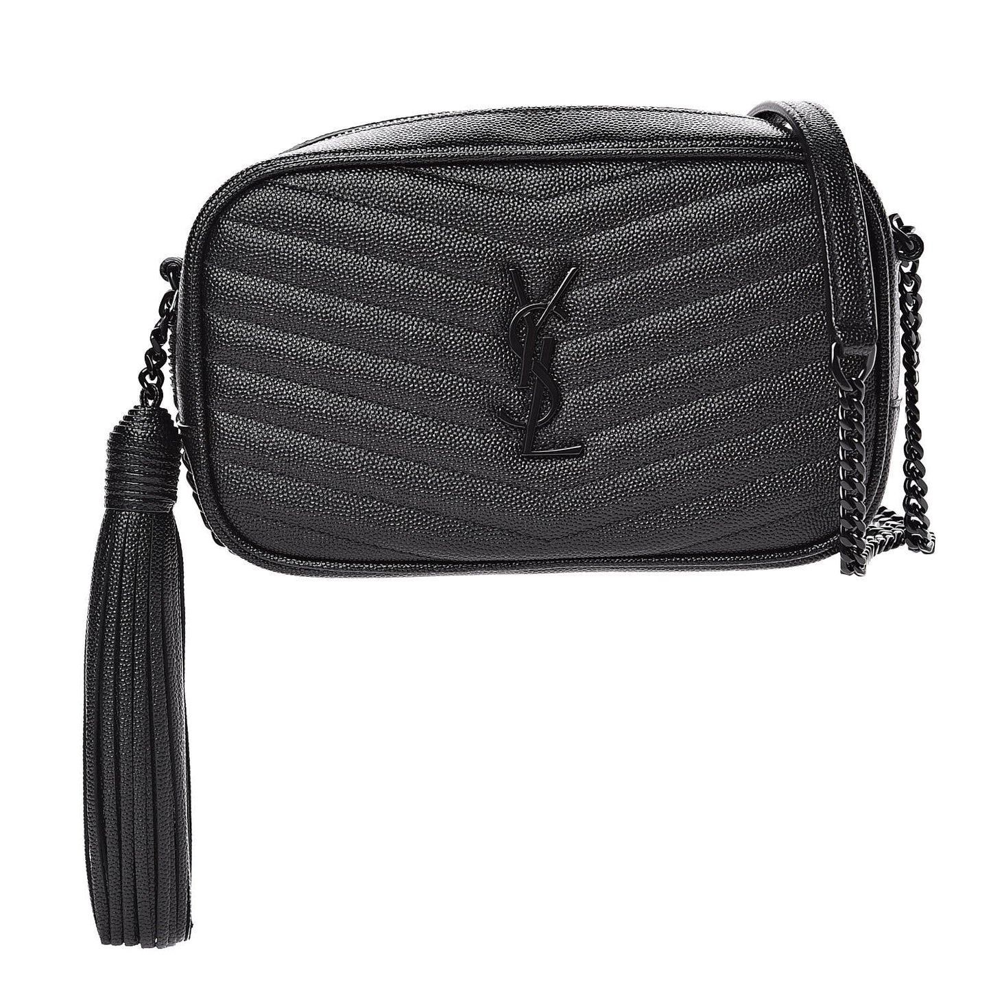 Grain De Poudre Matelasse Monogram Mini Lou Camera Bag Black