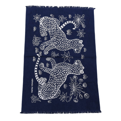 Hermes Cotton Terry Yachting Tattoo Leopards Beach Towel Marine 1 of 4