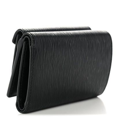 Prada Vitello Move Metal Small Tri-Fold Wallet Black 3 of 7