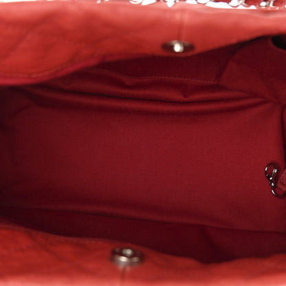 Chanel Ultra Soft Suede Calfskin Natural Beauty Tote Red 5 of 11