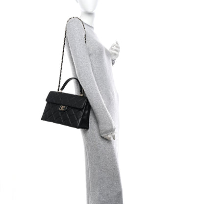 Chanel Caviar Quilted Medium Retro Twist Top Handle Flap Black 2 of 10