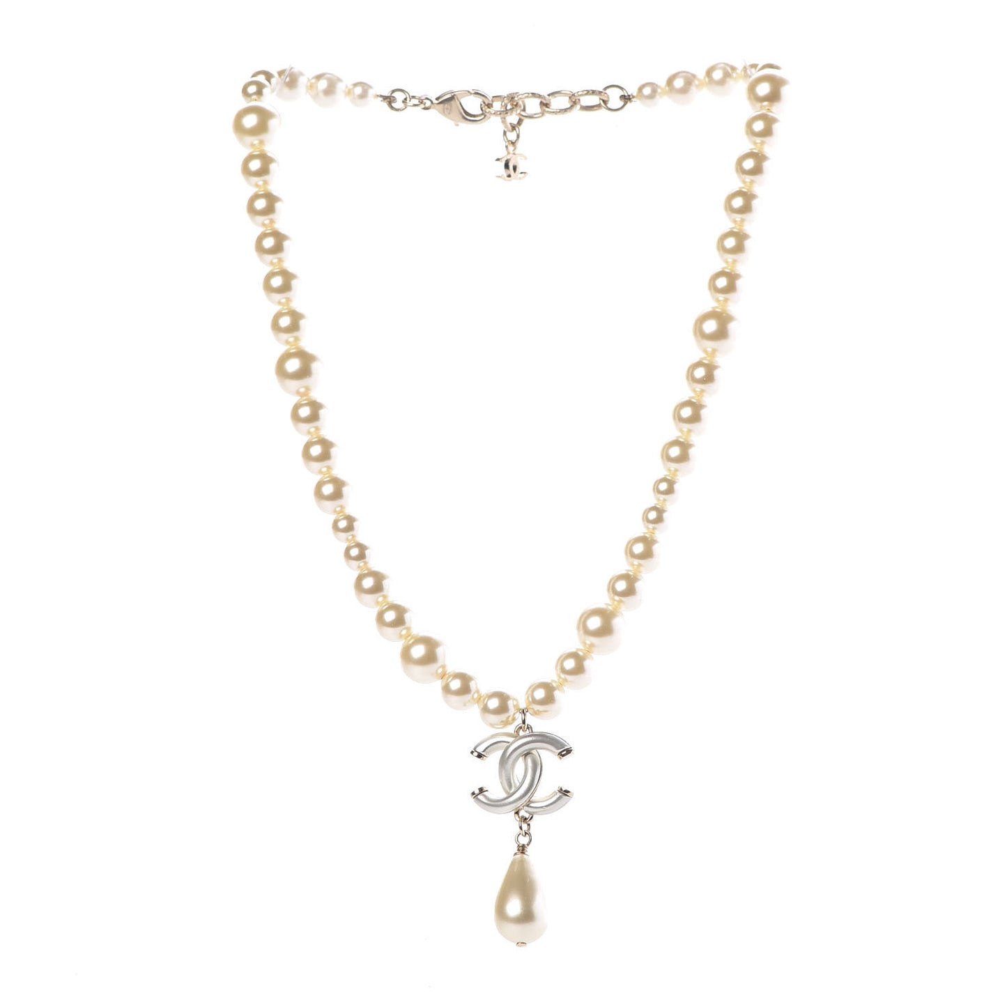Pearl CC Short Necklace Gold