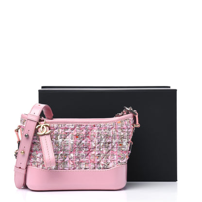 Chanel Tweed Calfskin Small Gabrielle Hobo Light Pink 15 of 15
