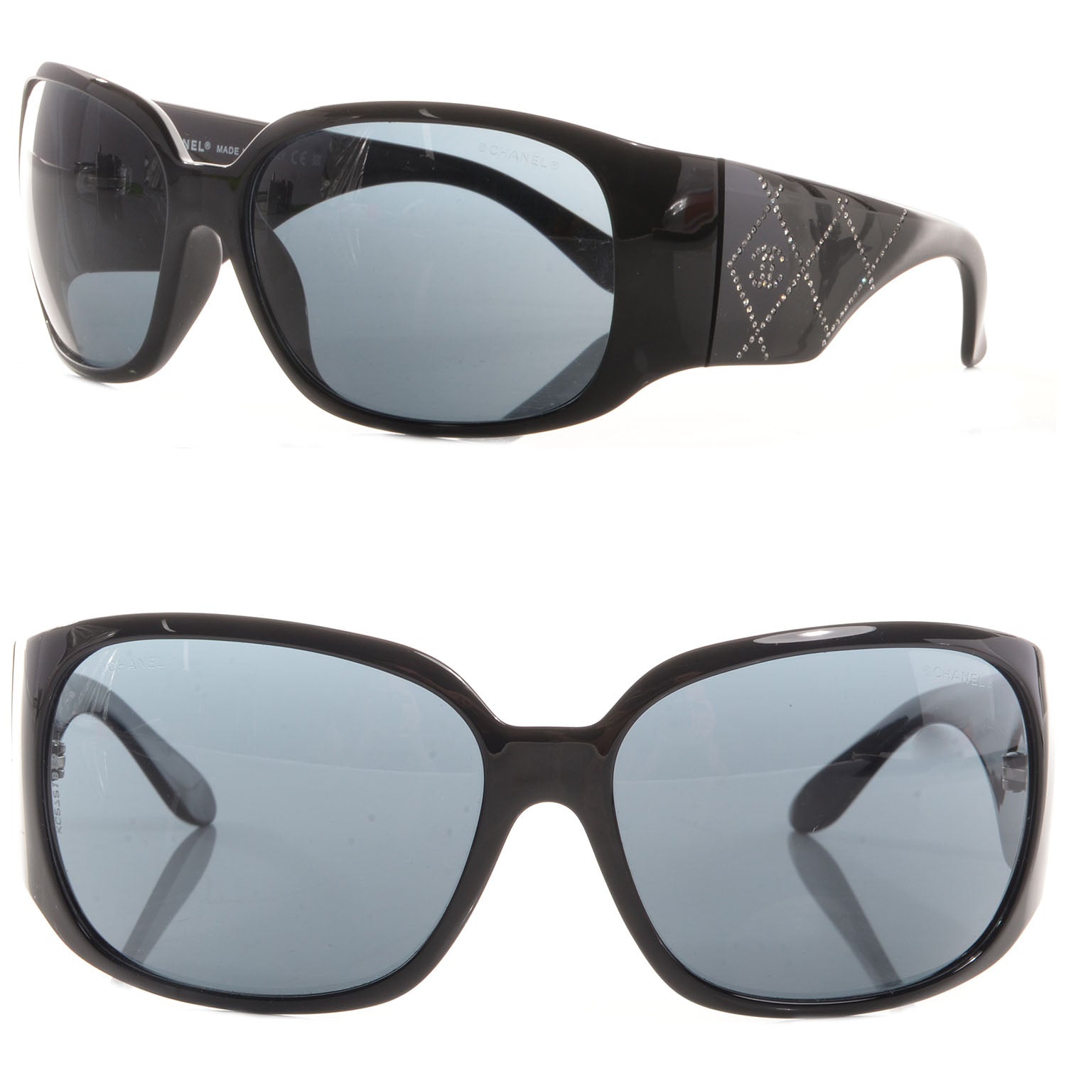 Chanel Lattice Crystal CC Sunglasses 5080-B Black 1 of 4