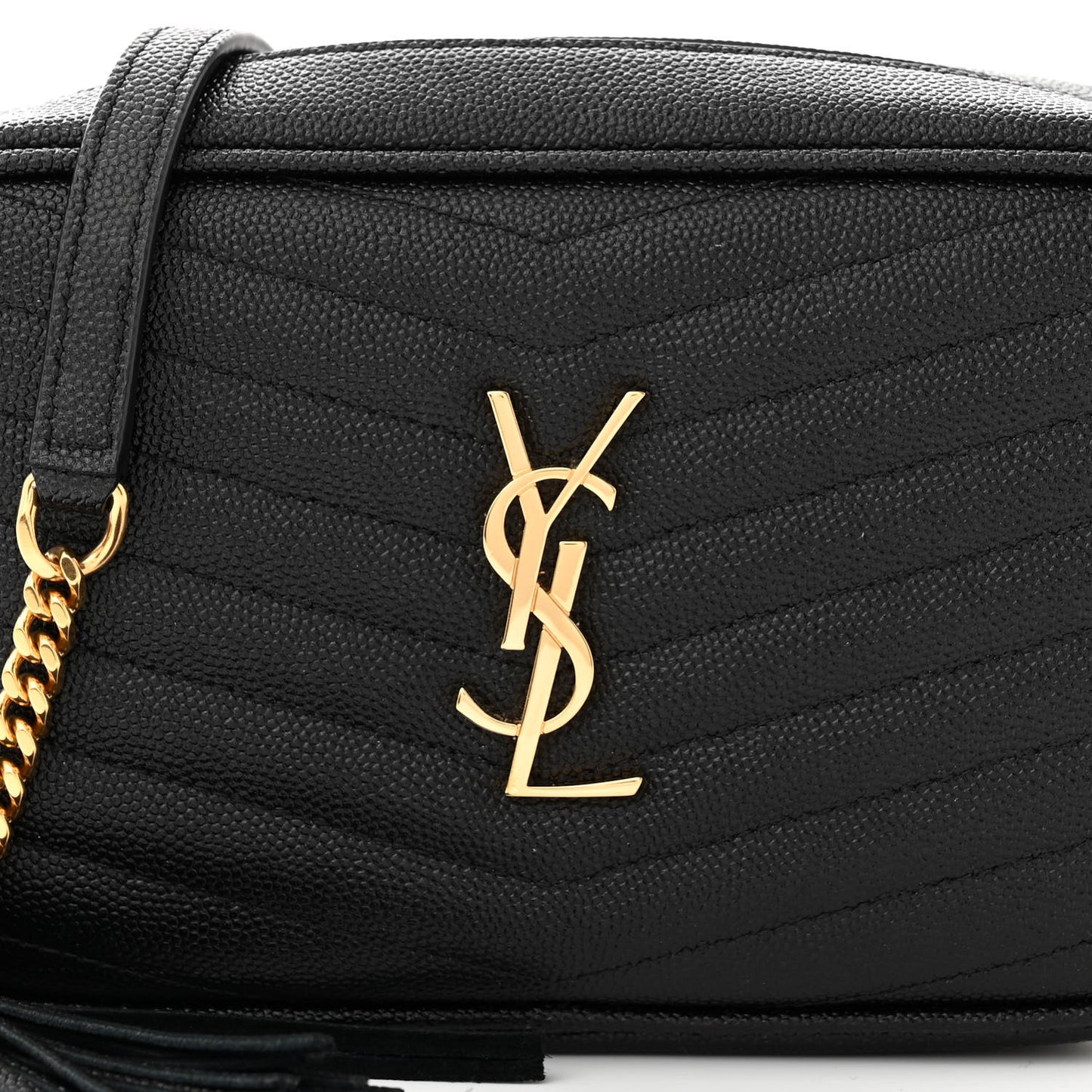 Grain De Poudre Matelasse Monogram Mini Lou Camera Bag Black