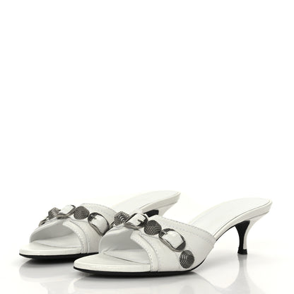 Balenciaga Agneau Arena Cagole 50mm Slide Sandals 36.5 Optic White 3 of 8