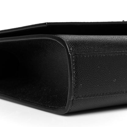 Saint Laurent Grain De Poudre Medium Classic Monogram Kate Satchel Black 9 of 10
