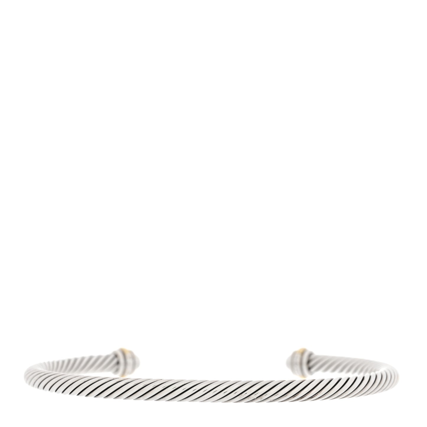 Sterling Silver 18K Yellow Gold 4mm Cable Classics Bracelet