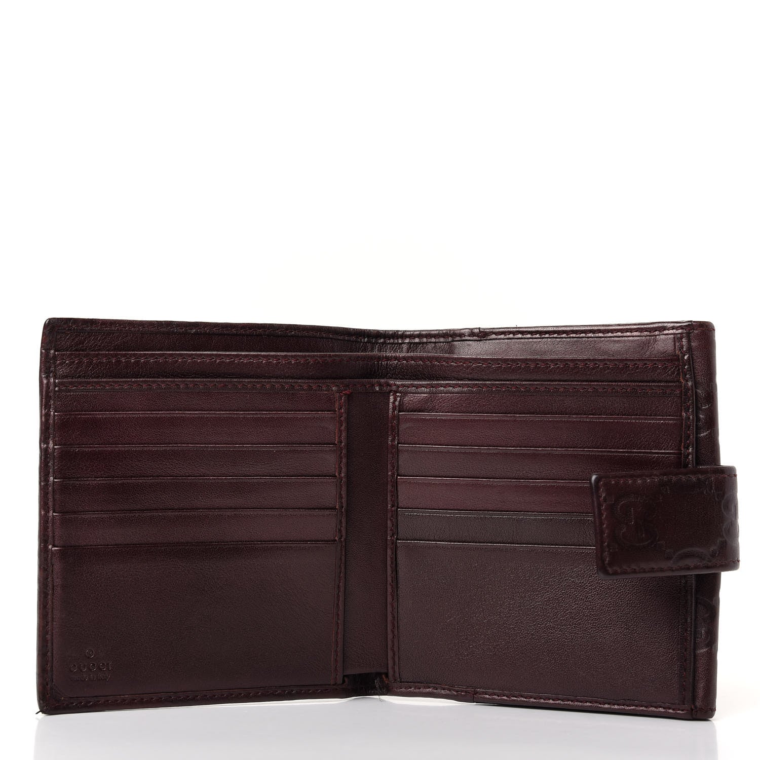 Gucci Guccissima Lovely Heart French Flap Wallet Brown 5 of 6