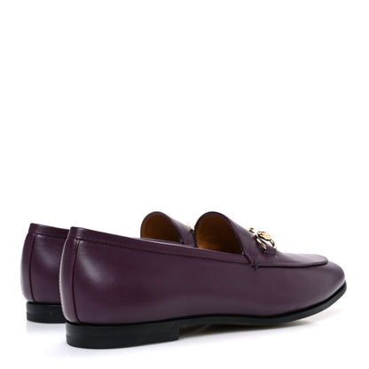 Gucci Real Betis Glamour Calfskin Womens Jordaan Horsebit Loafers 35.5 Shiny Vineyard 5 of 12