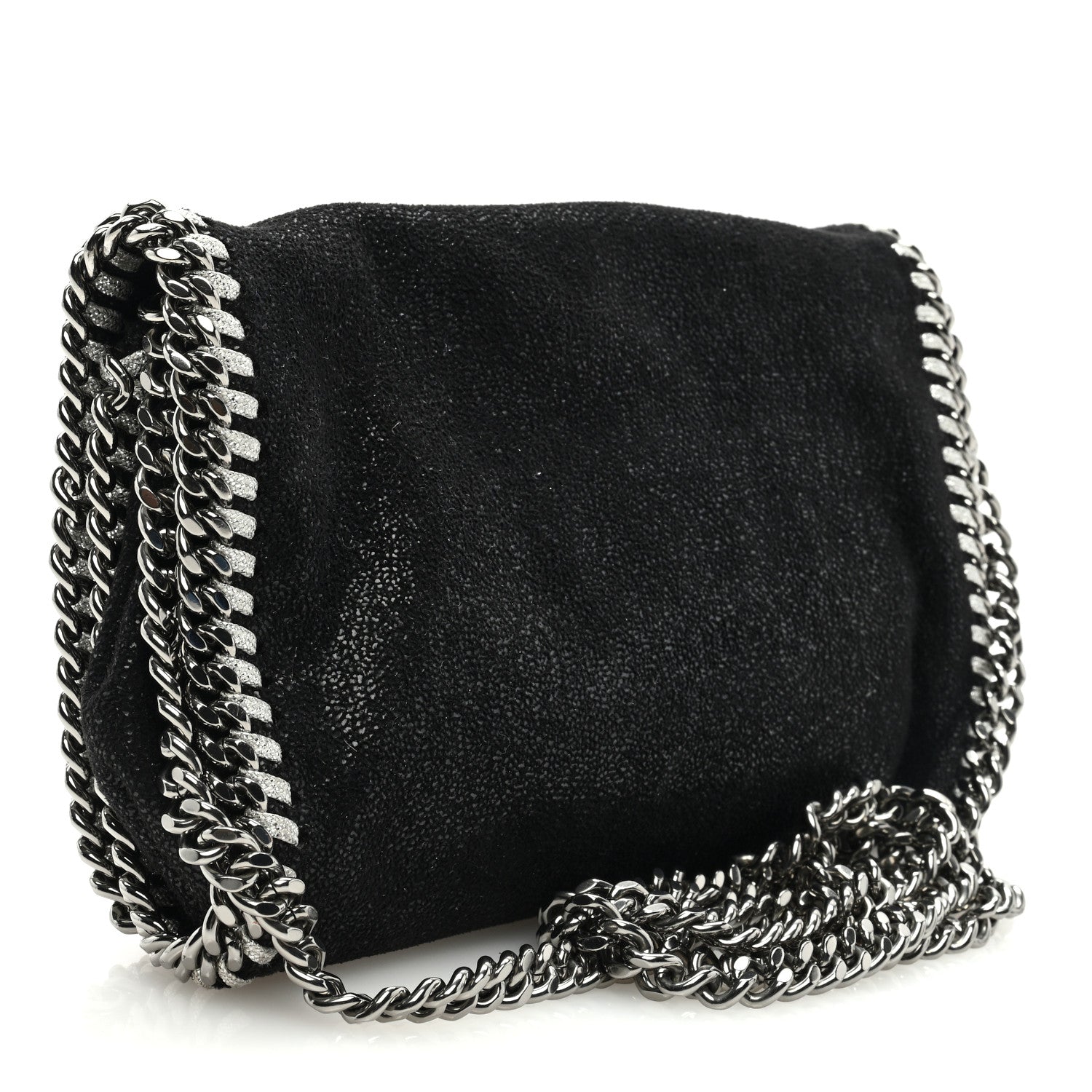 Stella McCartney Shaggy Deer Falabella Crossbody Clutch Black 2 of 8