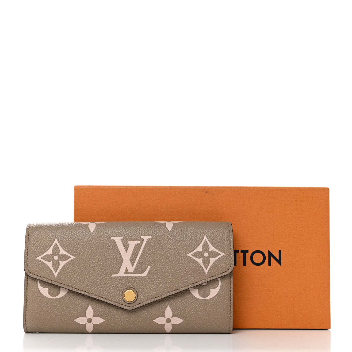 Louis Vuitton Empreinte Monogram Giant Sarah Wallet Tourterelle Creme 10 of 10