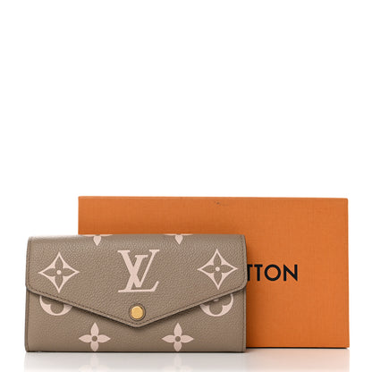 Louis Vuitton Empreinte Monogram Giant Sarah Wallet Tourterelle Creme 10 of 10