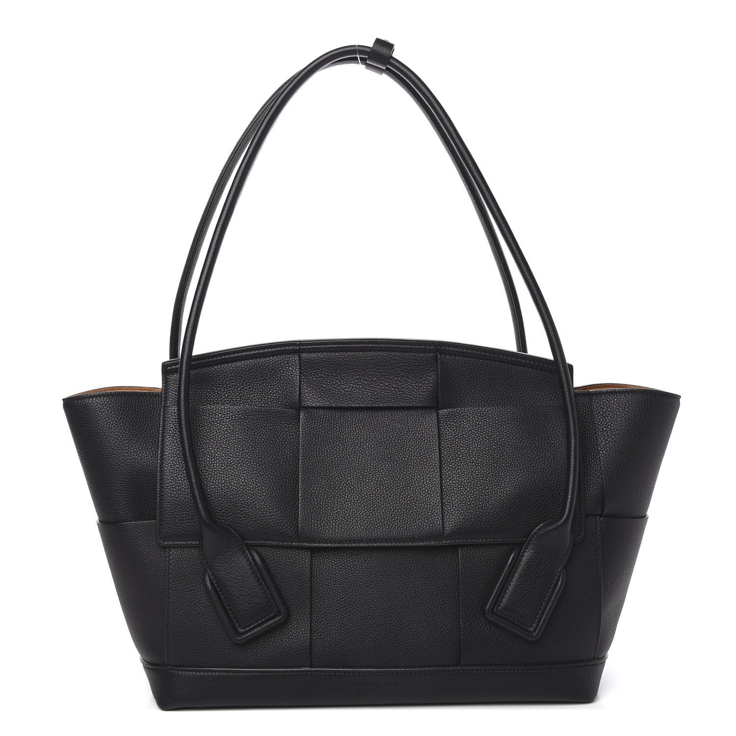 Bottega Veneta Grained Calfskin Maxi Intrecciato Medium Arco Black 1 of 9