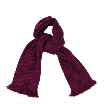 Louis Vuitton Wool Silk Logomania Scarf Cherry 1 of 5