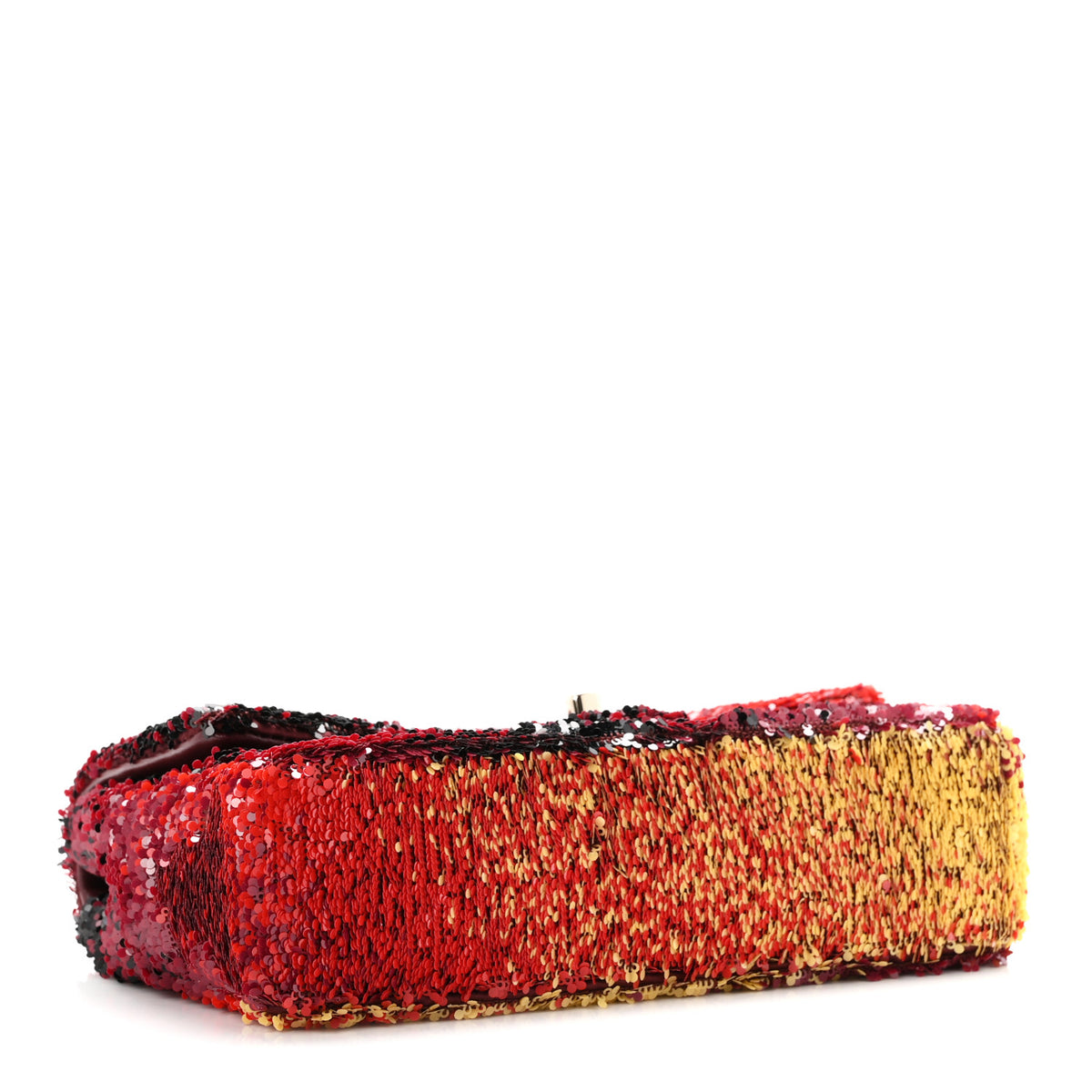 Chanel Shaded Sequins Mini Flap Black Burgundy Red Yellow 4 of 11